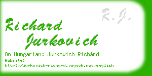 richard jurkovich business card