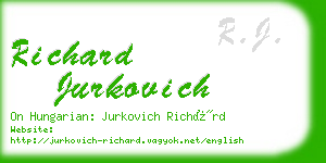 richard jurkovich business card